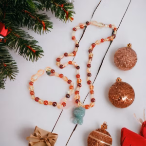 Bộ Trang Sức Hổ Phách Thiên Nhiên Mặt Kitty Lam Ngọc - Thắng Giang