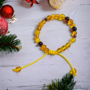 Vòng Tay Hổ Phách Thiên Nhiên Cho Bé Dạng Rút - Thắng Giang