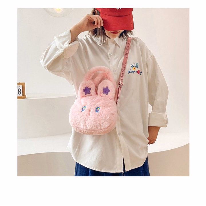 Túi Thỏ Bông Đính Sao Đeo Chéo Thời Trang Lolita Siêu Cute Kèm Quai Xách - Dmastore - Ảnh 14