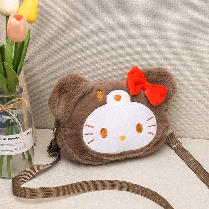 Túi Kitty Đính Nơ Mũ Gấu Nâu Đeo Chéo Phong Cách Lolita Dễ Thương Cho Bạn Nữ- Dmastore - Ảnh 7