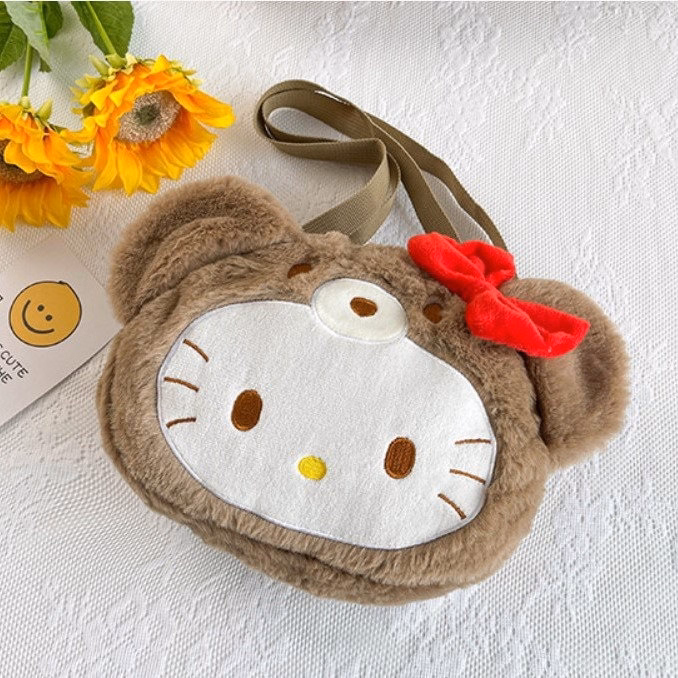 Túi Kitty Đính Nơ Mũ Gấu Nâu Đeo Chéo Phong Cách Lolita Dễ Thương Cho Bạn Nữ- Dmastore - Ảnh 10