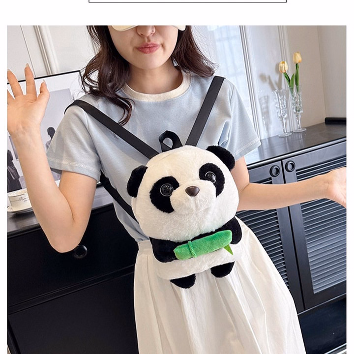 Balo Gấu Trúc Panda Ôm Ống Trúc Nhồi Bông Size Lớn Đáng Yêu Đựng Ipad - Dmastore - Ảnh 5