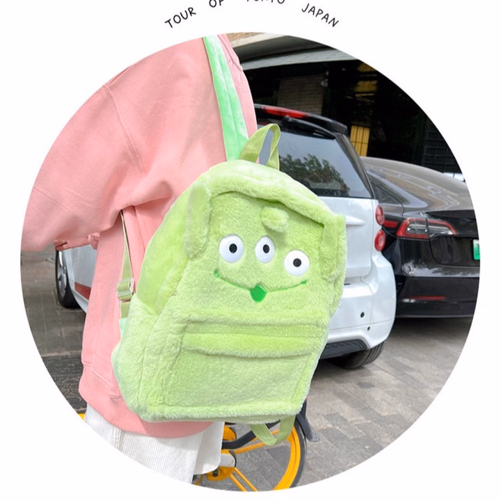 Balo Hoạt Hình Disney Gấu Dâu, Sulley, Quát Vật 3 Mắt Size Lớn Dày Dặn 3 Ngăn Dễ Thương - Dmastore - Ảnh 8