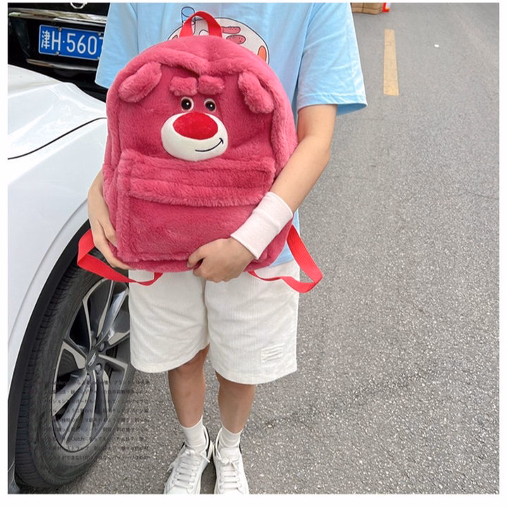 Balo Hoạt Hình Disney Gấu Dâu, Sulley, Quát Vật 3 Mắt Size Lớn Dày Dặn 3 Ngăn Dễ Thương - Dmastore - Ảnh 12