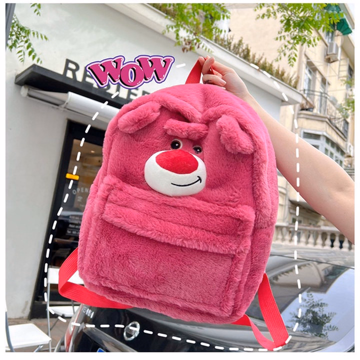 Balo Hoạt Hình Disney Gấu Dâu, Sulley, Quát Vật 3 Mắt Size Lớn Dày Dặn 3 Ngăn Dễ Thương - Dmastore - Ảnh 14