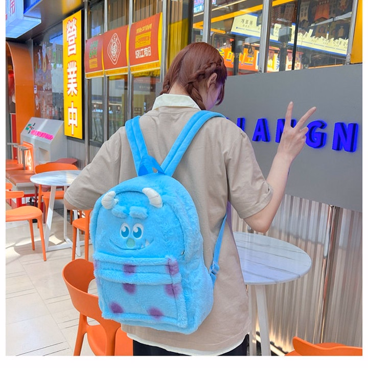 Balo Hoạt Hình Disney Gấu Dâu, Sulley, Quát Vật 3 Mắt Size Lớn Dày Dặn 3 Ngăn Dễ Thương - Dmastore - Ảnh 16