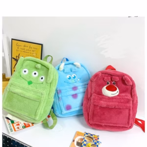 Balo Hoạt Hình Disney Gấu Dâu, Sulley, Quát Vật 3 Mắt Size Lớn Dày Dặn 3 Ngăn Dễ Thương - Dmastore