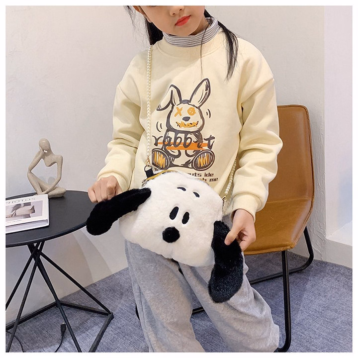 Túi Đeo Chéo Hoạt Hình Chó Đen Trắng Snoopy Ngộ Nghĩnh Đáng Yêu - Dmastore - Ảnh 4