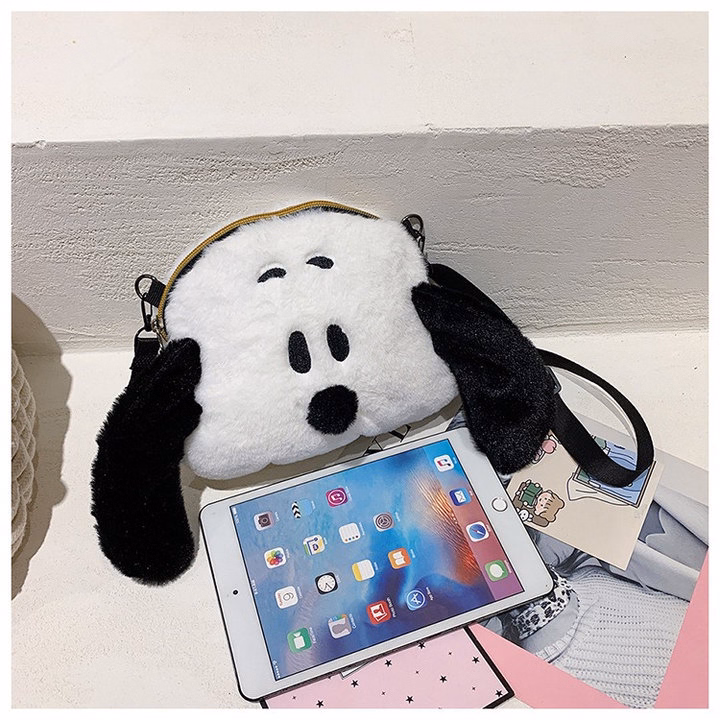 Túi Đeo Chéo Hoạt Hình Chó Đen Trắng Snoopy Ngộ Nghĩnh Đáng Yêu - Dmastore - Ảnh 7