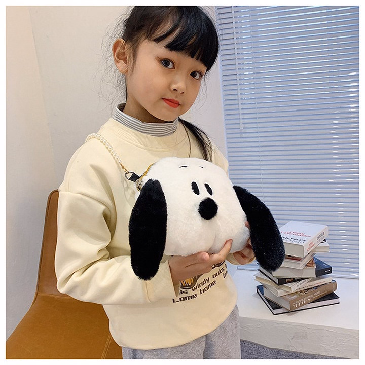 Túi Đeo Chéo Hoạt Hình Chó Đen Trắng Snoopy Ngộ Nghĩnh Đáng Yêu - Dmastore - Ảnh 10