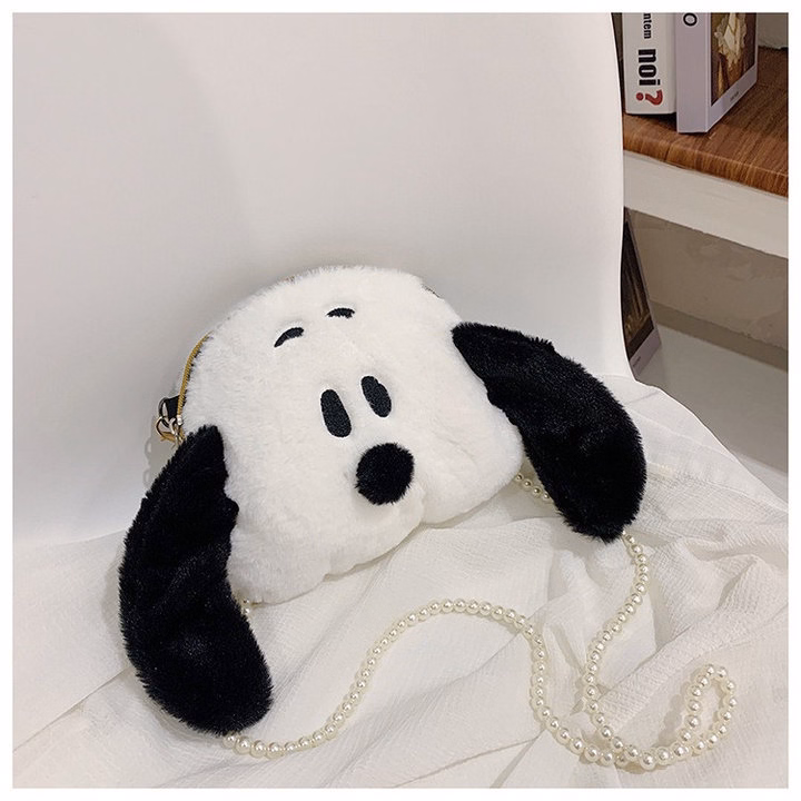 Túi Đeo Chéo Hoạt Hình Chó Đen Trắng Snoopy Ngộ Nghĩnh Đáng Yêu - Dmastore - Ảnh 17