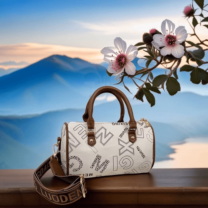 Túi Xách Đeo Vai Dáng Trống Hoa Văn Xinh Xắn, Phong Cách Hiện Đại Pp509 - Pipi Store