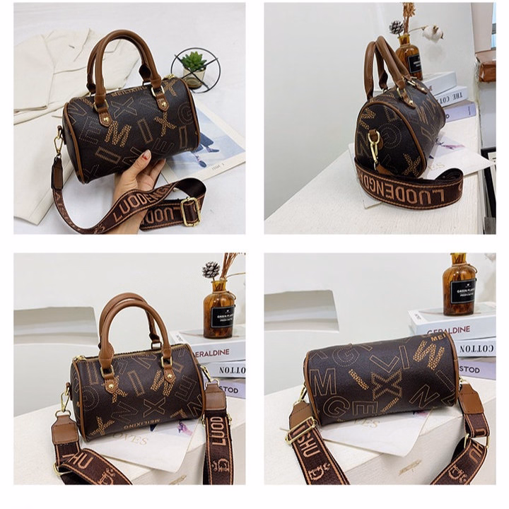 Túi Xách Đeo Vai Dáng Trống Hoa Văn Xinh Xắn, Phong Cách Hiện Đại Pp509 - Pipi Store - Ảnh 4