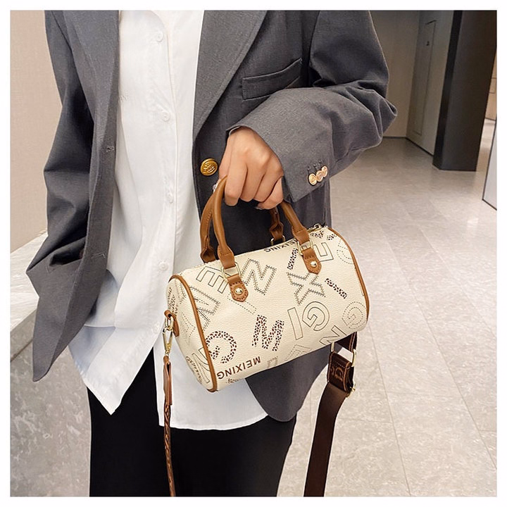Túi Xách Đeo Vai Dáng Trống Hoa Văn Xinh Xắn, Phong Cách Hiện Đại Pp509 - Pipi Store - Ảnh 8