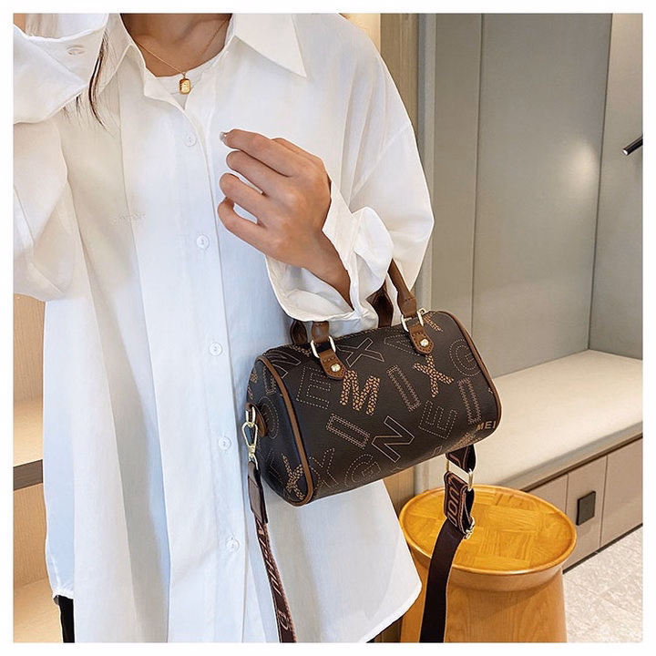 Túi Xách Đeo Vai Dáng Trống Hoa Văn Xinh Xắn, Phong Cách Hiện Đại Pp509 - Pipi Store - Ảnh 13