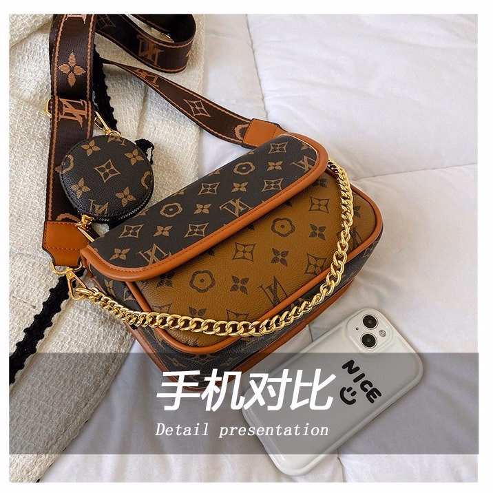 Túi Đeo Chéo Họa Tiết Retro Thời Trang Cực Sang Chảnh Kèm Ví Wh510 - Winnie House - Ảnh 4