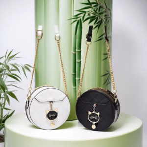 Túi Cốp Tròn Khóa Mèo Đáng Yêu, Phối Xích Thời Trang Wh511 - Winnie House