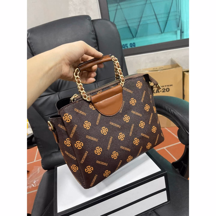 Túi Xách Nữ Công Sở Cầm Tay Hoa Văn Sang Trọng Wh527 - Winnie House - Ảnh 3