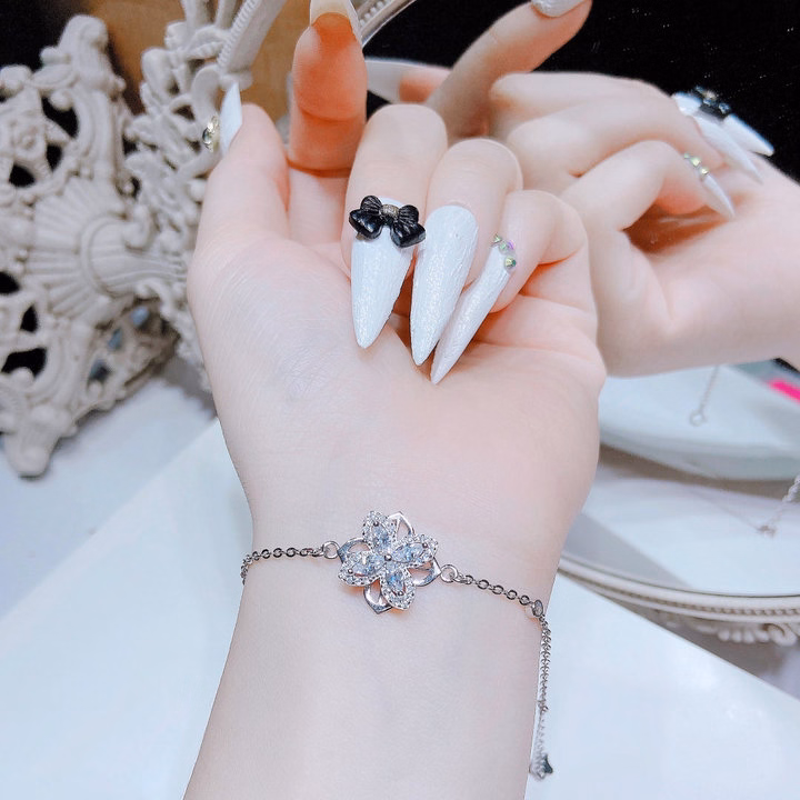 Lắc Tay Bạc Ý Hoa Xoay Xi Bạch Kim Cao Cấp - Thắng Giang - Ảnh 3