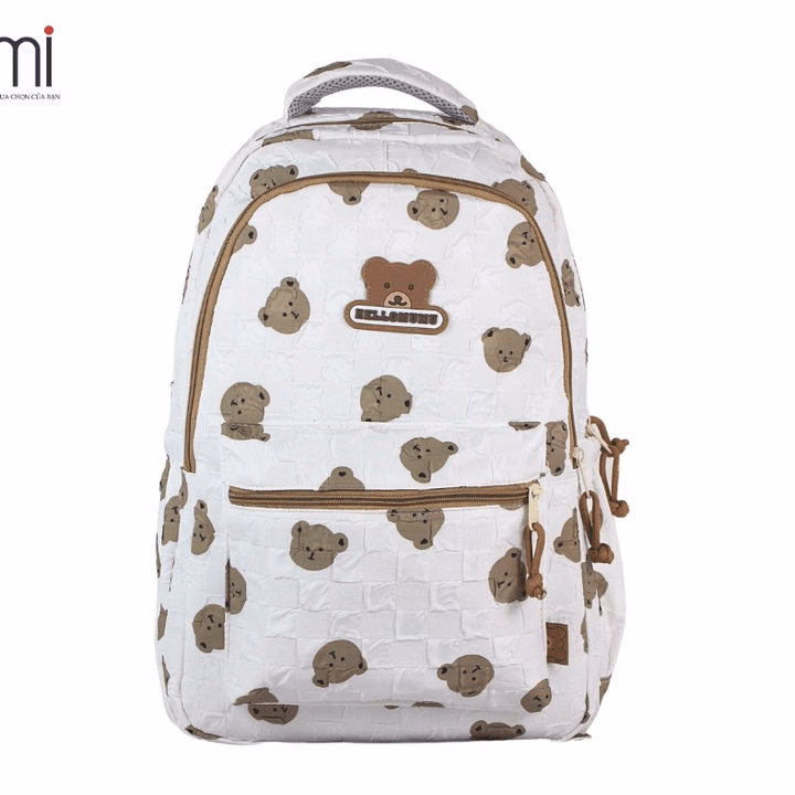 Balo Học Sinh Dễ Thương Họa Tiết Gấu Nổi - Emi Fashion - Ảnh 5