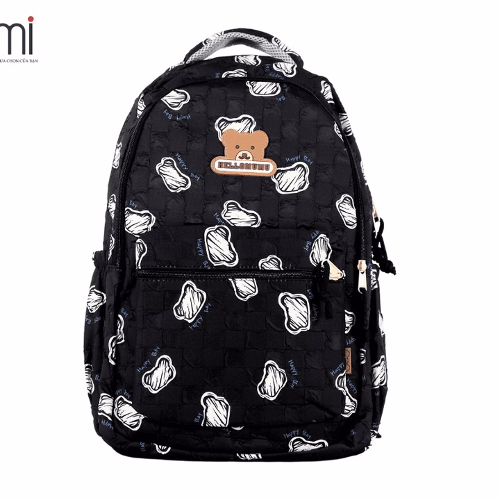 Balo Học Sinh Dễ Thương Họa Tiết Gấu Nổi - Emi Fashion - Ảnh 7