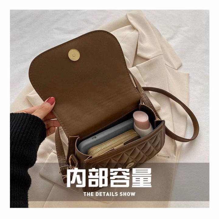 Túi Đeo Chéo Họa Tiết Kim Cương Cổ Điển Phong Cách Phương Tây Pp536 - Pipi Store - Ảnh 7