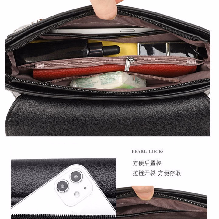 Túi Xách Nữ Đeo Chéo, Đeo Vai Nắp Gập Thời Trang Trung Niên Pp548 - Pipi Store - Ảnh 15