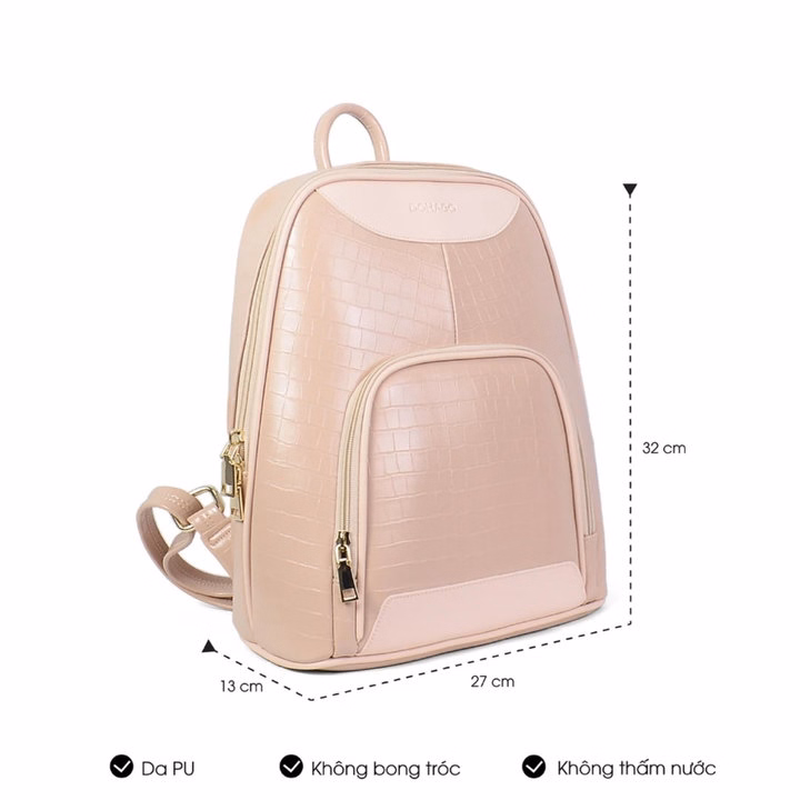 Balo Nữ Họa Tiết Vân Da Cá Đựng Được Tài Liệu Khổ Cao A4 - Pg Bag - Ảnh 5