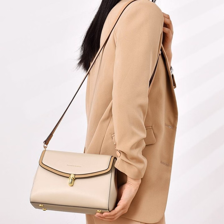 Túi Xách Công Sở Dáng Chữ Nhật Da Mềm Kẻ Viền Khóa Mới Lạ Wh557, W483 - Winnie House - Ảnh 6