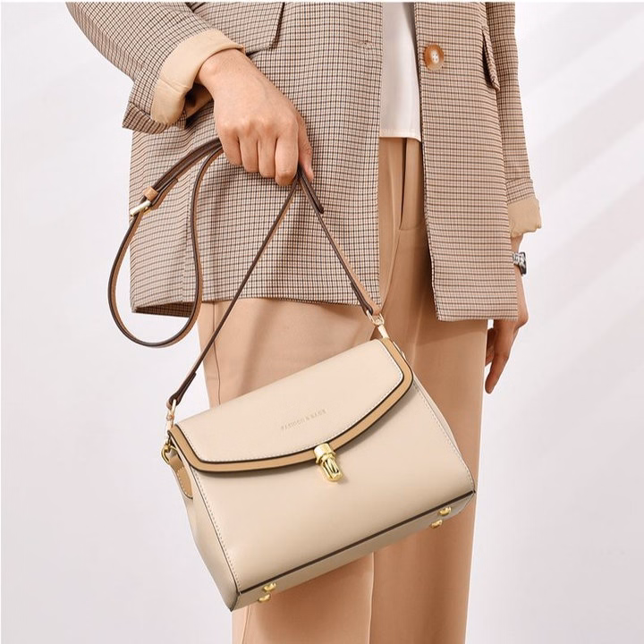 Túi Xách Công Sở Dáng Chữ Nhật Da Mềm Kẻ Viền Khóa Mới Lạ Wh557, W483 - Winnie House - Ảnh 8