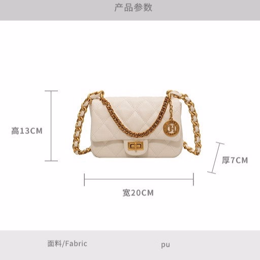 Túi Xách Nữ Da Pu Mềm Phối Xích Khóa Xoay Thiết Kế Ô Trầm Trám Thời Trang Wh577 - Winnie House - Ảnh 13