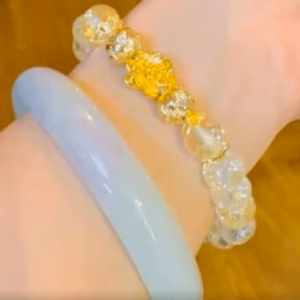 [Chiếc] Vòng Tay Đá Moissanite 8 Li Kết Hợp Với Charm Hoa Sen - Ttvtdm