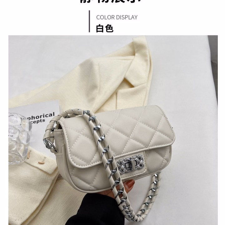 Túi Xách Nữ, Đeo Chéo Quai Đan 2 Dây Khóa Xoay Phối Da Bền Đẹp Wh582 - Winnie House - Ảnh 10