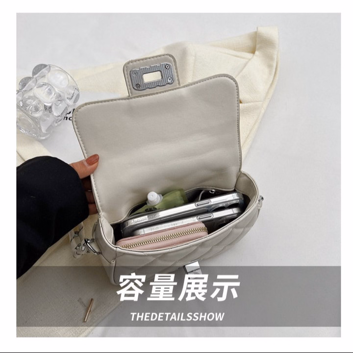 Túi Xách Nữ, Đeo Chéo Quai Đan 2 Dây Khóa Xoay Phối Da Bền Đẹp Wh582 - Winnie House - Ảnh 12