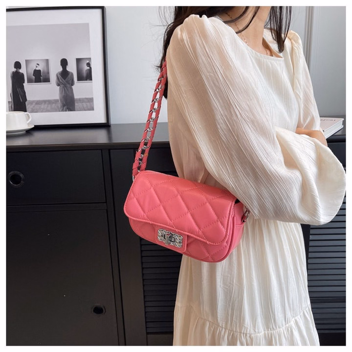 Túi Xách Nữ, Đeo Chéo Quai Đan 2 Dây Khóa Xoay Phối Da Bền Đẹp Wh582 - Winnie House - Ảnh 6