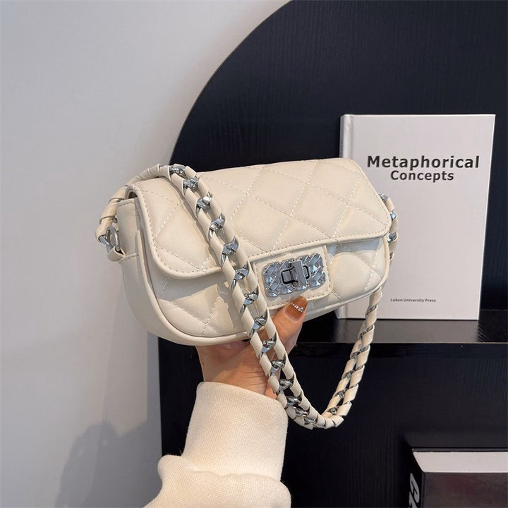 Túi Xách Nữ, Đeo Chéo Quai Đan 2 Dây Khóa Xoay Phối Da Bền Đẹp Wh582 - Winnie House