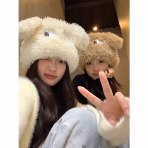 Mũ Lông Hình Chó Mắt To Kute