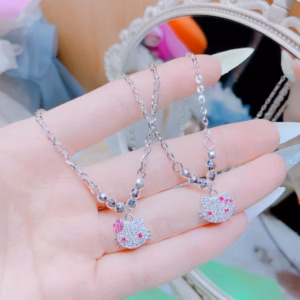 Dây Chuyền Bạc Ta Hình Kitty Dây Xù - Thắng Giang