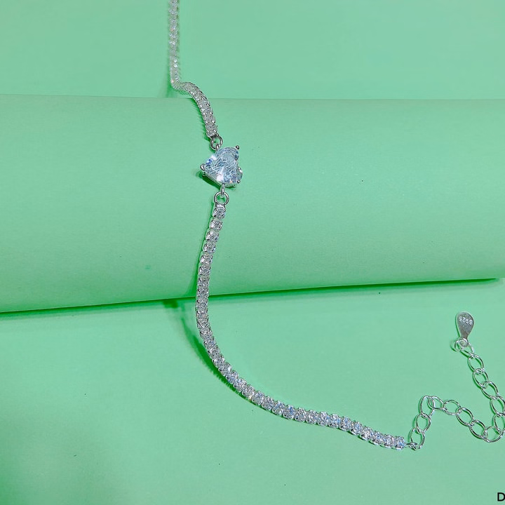 Lắc Tay Dải Đá Tâm Trái Tim Bạc Ta Cao Cấp - Thắng Giang - Ảnh 3