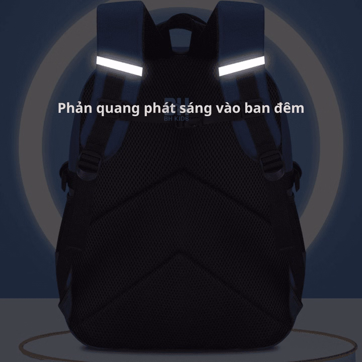 Balo Phi Hành Gia Chống Gù Cho Bé Trai Từ Lớp 1- Lớp 6, Chất Liệu Polyester Chống Thấm Nước, Phản Quang Phát Sáng Ban Đêm Ch139 - Bh Kids - Ảnh 7
