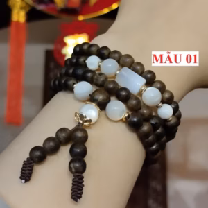 [Dây] Vòng Trầm Công Nghệ 6 Li Được Mix Đá & Charm - Ttvtcn