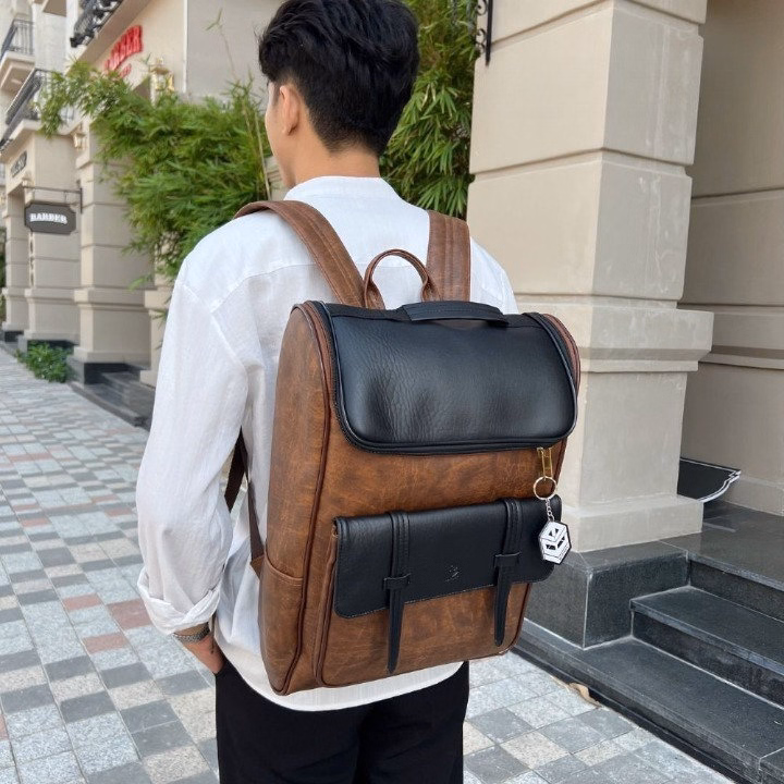 Balo Da Nam Nữ Cỡ Lớn Chống Sốc 5 Mặt, Nhiều Ngăn Phụ, Đựng Vừa Laptop 15.6Inch Pp607 - Pipi Store - Ảnh 5