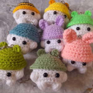 Móc Khóa Nấm Bằng Len Thủ Công Handmade Yukishop Yk28