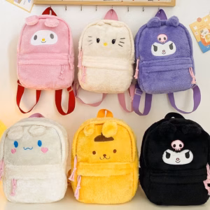 Balo Học Sinh Hoạt Hình Sanrio Có Tai Vải Nhung Lông Mềm Mịn Đáng Yêu Cho Bạn Nữ - Dmastore