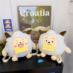 Balo Lô Hoạt Hình Nhồi Bông Chú Cừu Vàng Ngộ Nghĩnh Đáng Yêu - Dmastore