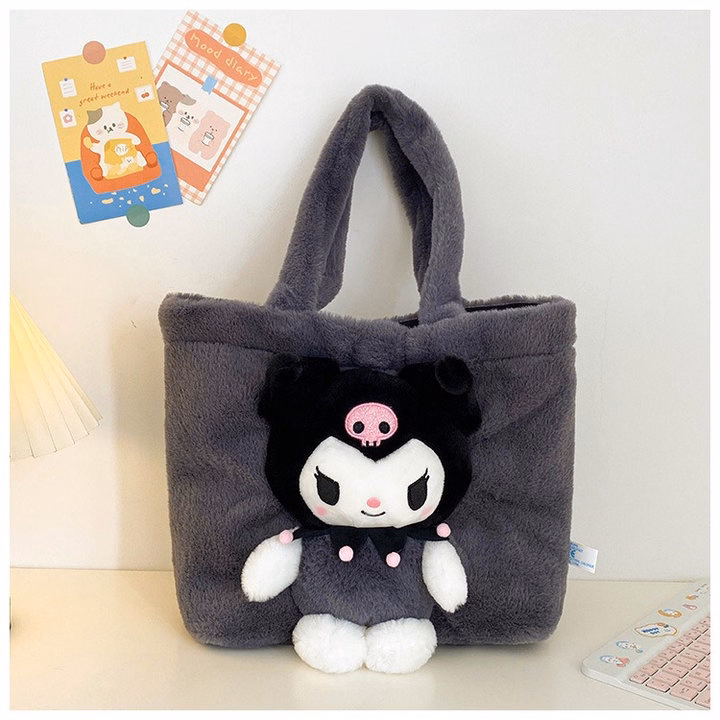 Túi Tote Đính Gấu Hoạt Hình Sanrio, Hình Trứng Phong Cách Hàn Quốc Dễ Thương - Dmastore - Ảnh 3