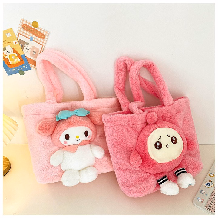 Túi Tote Đính Gấu Hoạt Hình Sanrio, Hình Trứng Phong Cách Hàn Quốc Dễ Thương - Dmastore - Ảnh 11