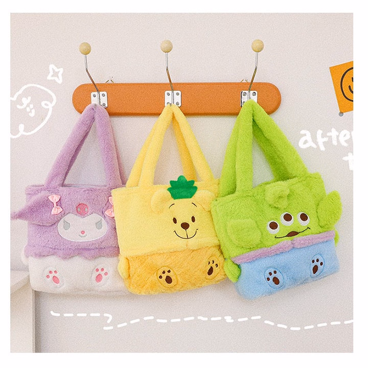Túi Xách Tay Sanrio Không Nhồi Bông Phong Cách Hoạt Hình Dễ Thương - Dmastore - Ảnh 3
