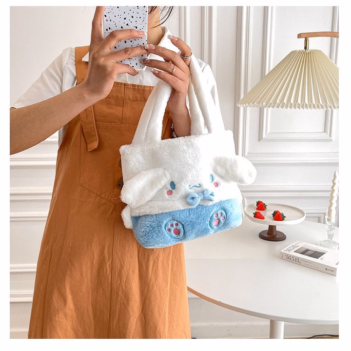 Túi Xách Tay Sanrio Không Nhồi Bông Phong Cách Hoạt Hình Dễ Thương - Dmastore - Ảnh 5