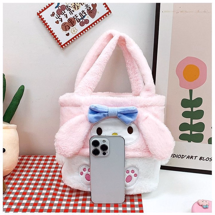 Túi Xách Tay Sanrio Không Nhồi Bông Phong Cách Hoạt Hình Dễ Thương - Dmastore - Ảnh 7